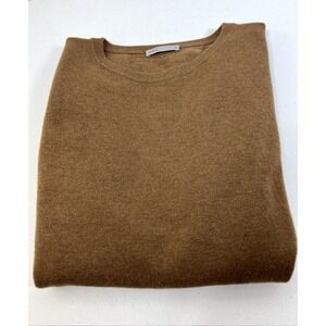 ONS Mens Camel Colored Cashmere Wool Crewneck Preppy Sweater Size Medium